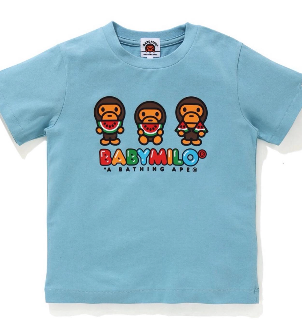 Bape Kids Baby Milo Watermelon Summer Tee Blue Size 140 K