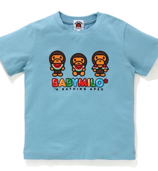 Bape Kids Baby Milo Watermelon Summer Tee Blue Size 140 K