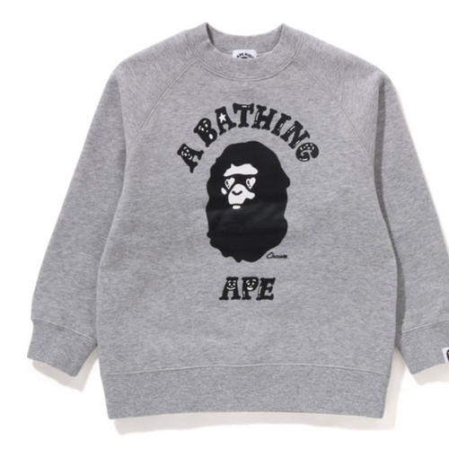 Bape Kids x Chocomoo College Crewneck Grey Size 140 K
