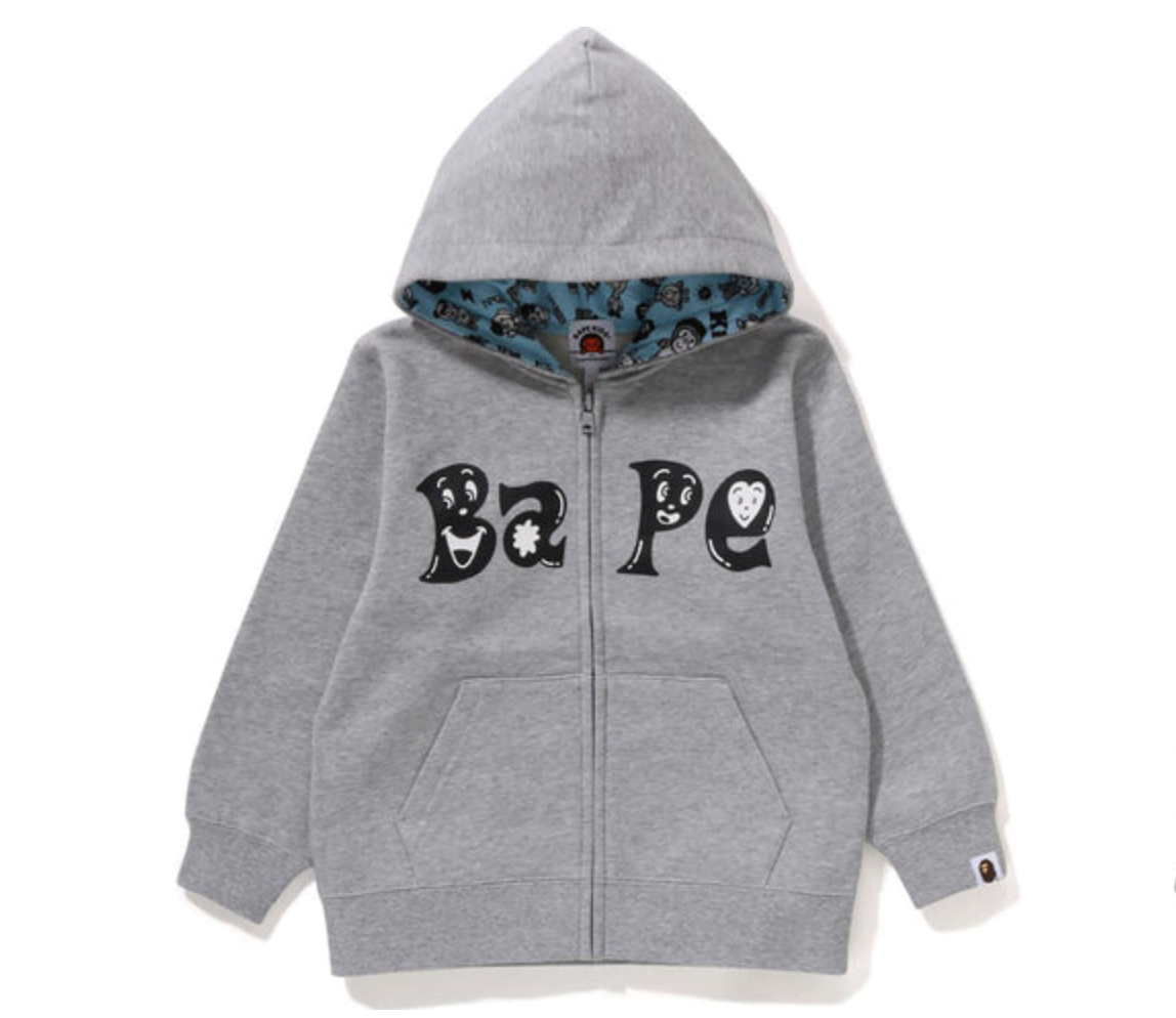 Bape Kids x Chocomoo Zip Hoodie Grey Size 140 K