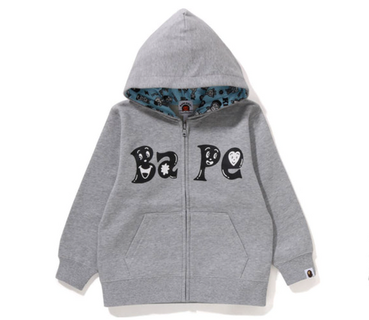 Bape Kids x Chocomoo Zip Hoodie Grey Size 140 K