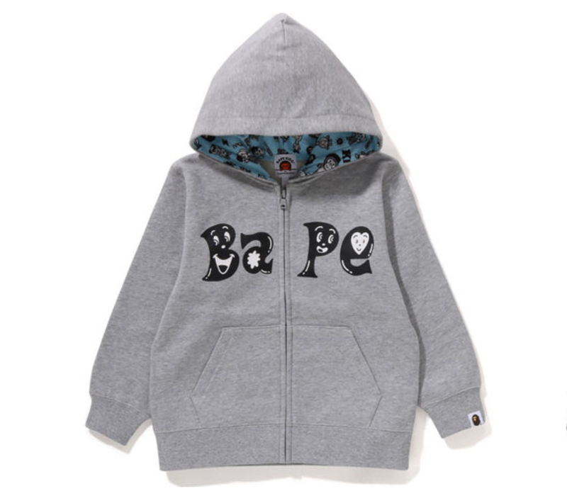 Bape Kids x Chocomoo Zip Hoodie Grey Size 140 K
