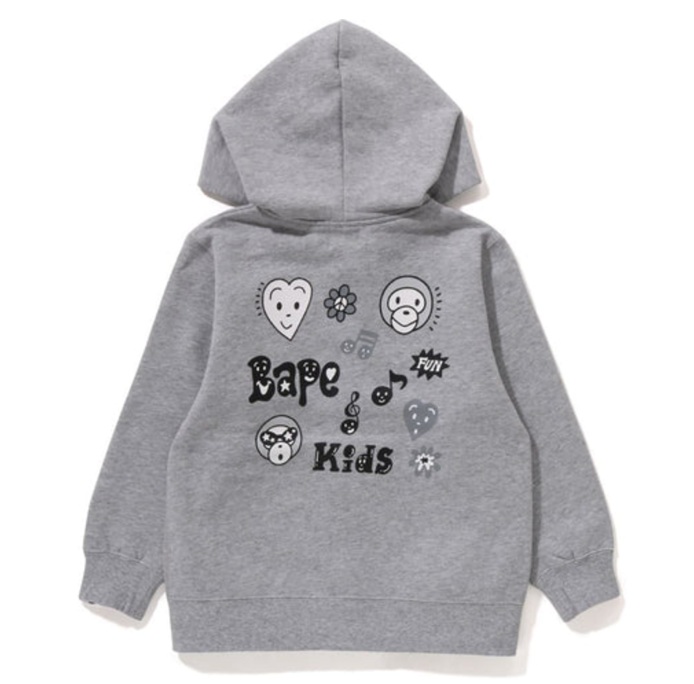 Bape Kids x Chocomoo Zip Hoodie Grey Size 140 K