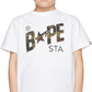 Bape Kids Reflector 1st Camo Bapesta Logo White T-Shirt Size 90
