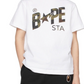Bape Kids Reflector 1st Camo Bapesta Logo White T-Shirt Size 90
