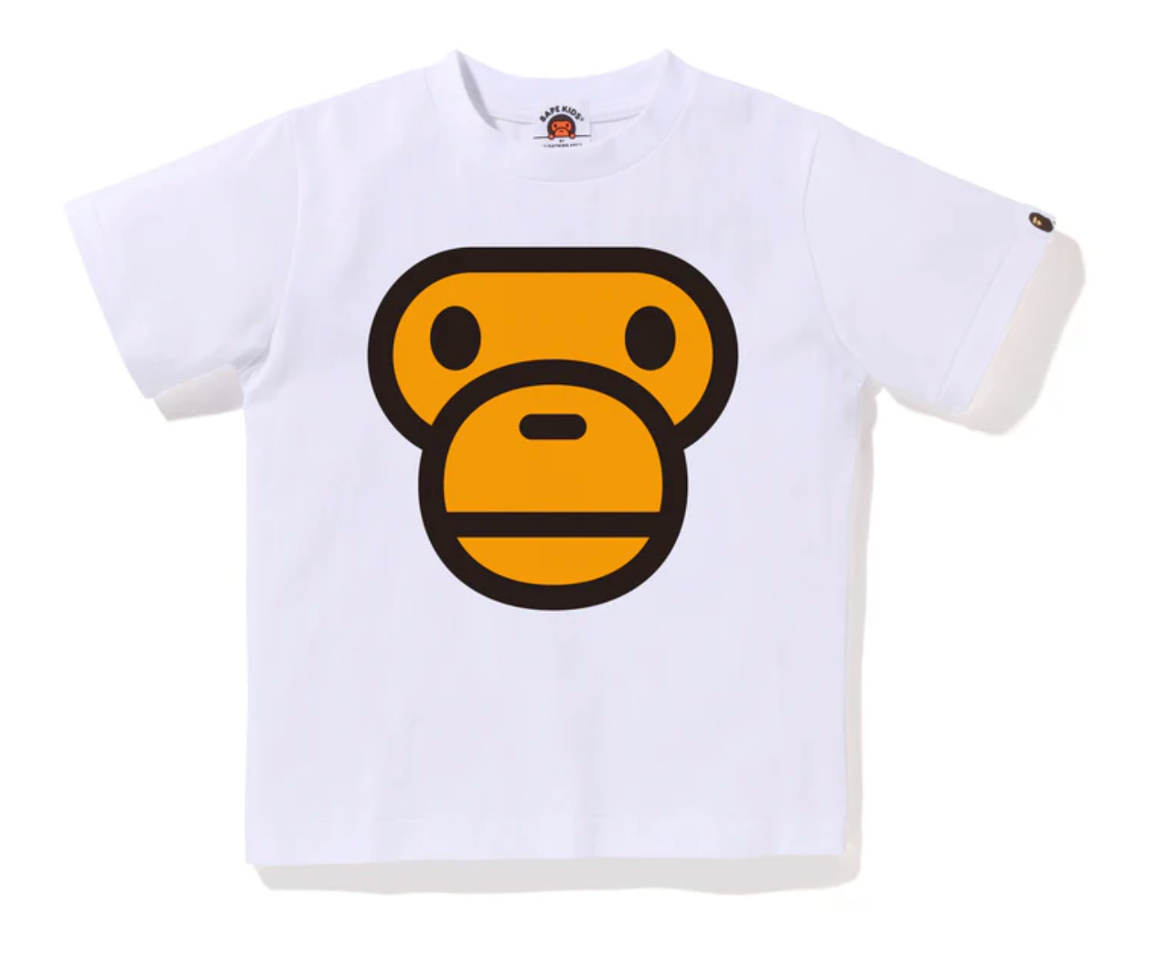 Bape Kids Milo Face White S/S T-Shirt Size 90