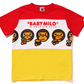 Bape Kids Baby Milo Junk Food Yellow Color Block Tee Size 90