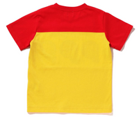 Bape Kids Baby Milo Junk Food Yellow Color Block Tee Size 90
