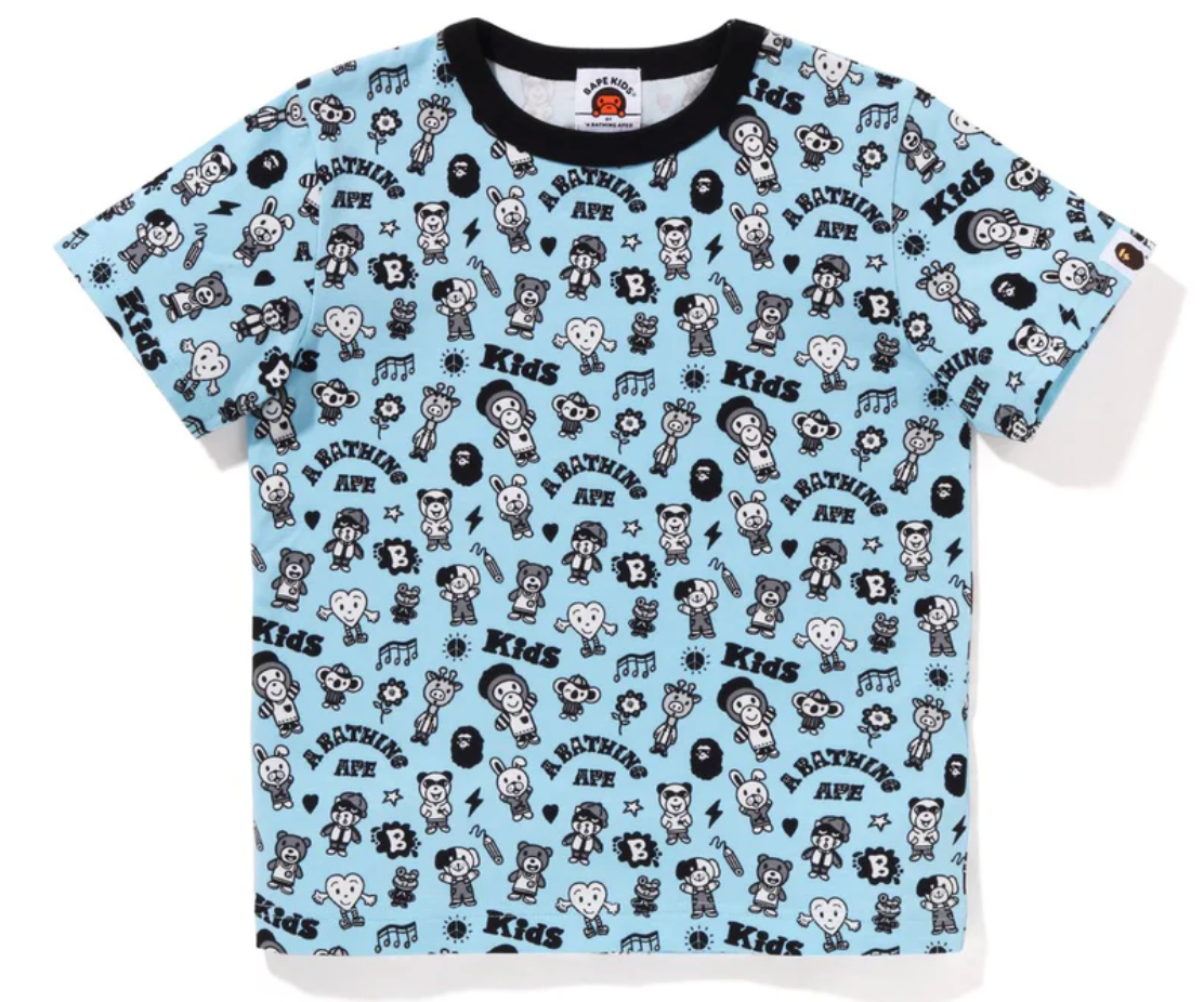 Bape Kids X Chocomoo Milo Friends Blue Tee Size 110