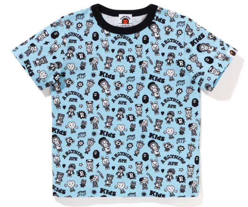 Bape Kids X Chocomoo Milo Friends Blue Tee Size 130