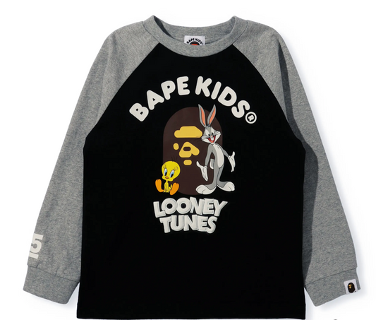 Bape Kids x Looney Tunes L/S Tee Black Size 130 K