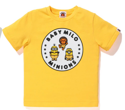 Bape Kids x Minions Busy Works Tee Yellow Size 130 K
