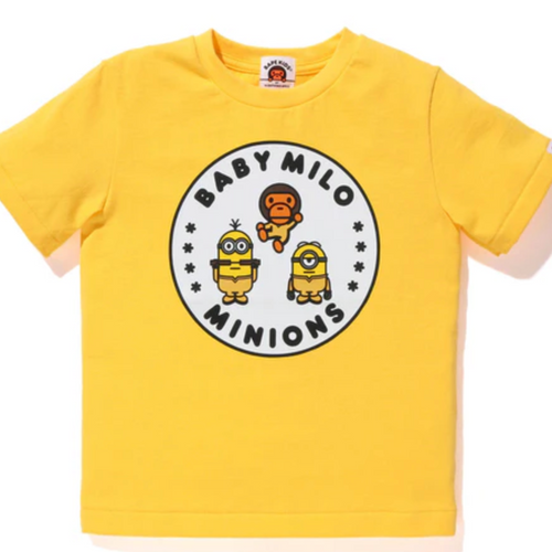 Bape Kids x Minions Busy Works Tee Yellow Size 130 K