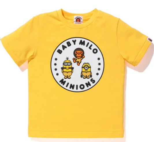 Bape Kids x Minions Busy Works Tee Yellow Size 120 K