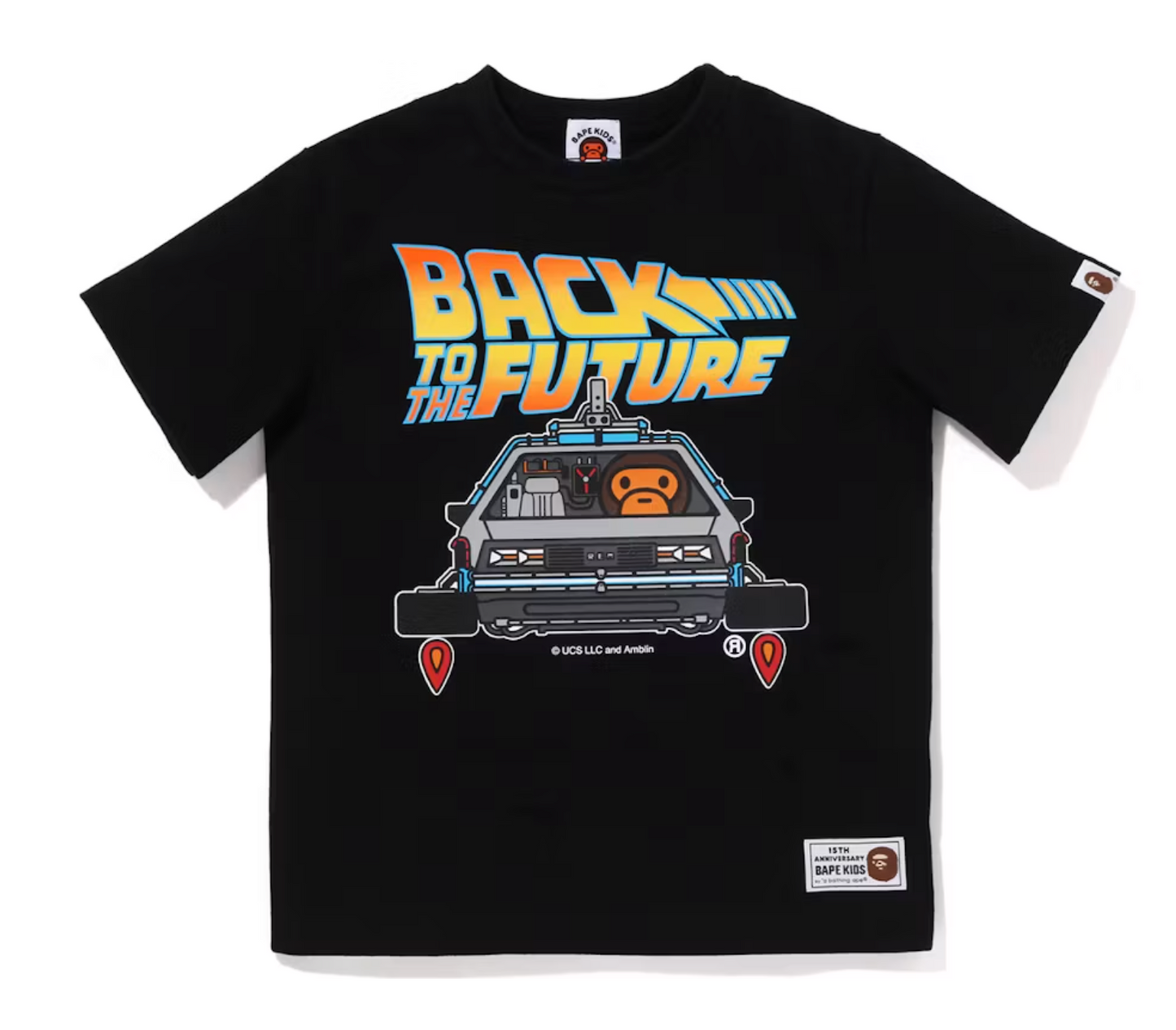 Bape Kids 15th Anniv. x Readymade Back To The Future Tee Black Size 130 K