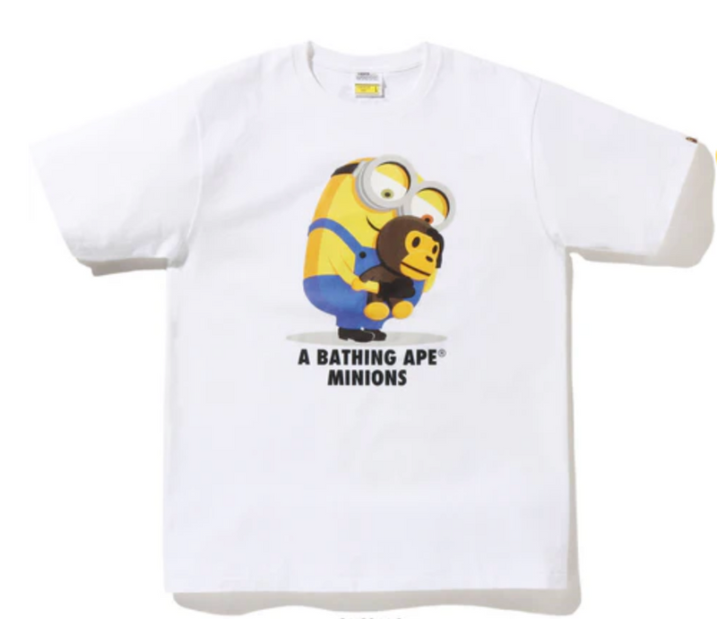 Bape Kids x Minions Bob Tee White Size 120 K