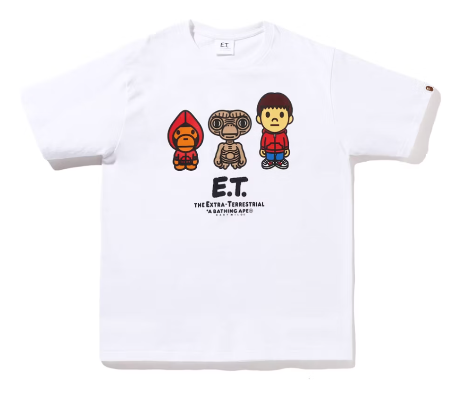 Bape Kids x E.T. Baby Milo Tee White Size 130 K
