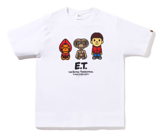 Bape Kids x E.T. Baby Milo Tee White Size 130 K