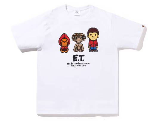 Bape Kids x E.T. Baby Milo Tee White Size 120 K