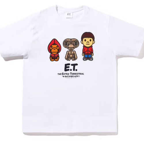 Bape Kids x E.T. Baby Milo Tee White Size 120 K
