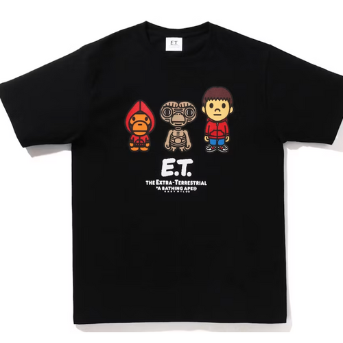 Bape Kids x E.T. Baby Milo Tee Black Size 130 K