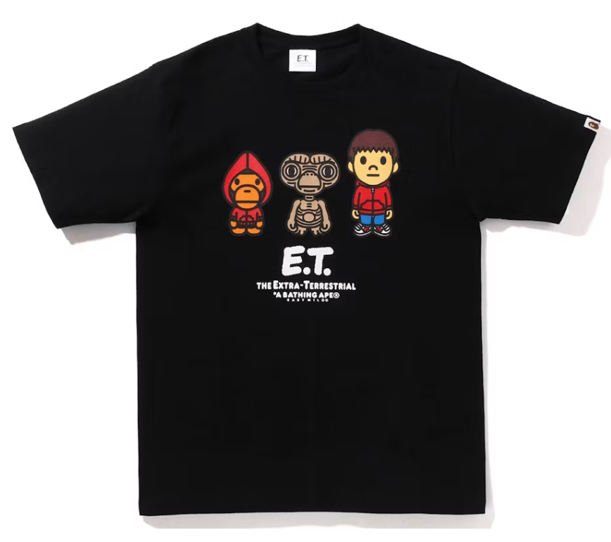 Bape Kids x E.T. Baby Milo Tee Black Size 100 K