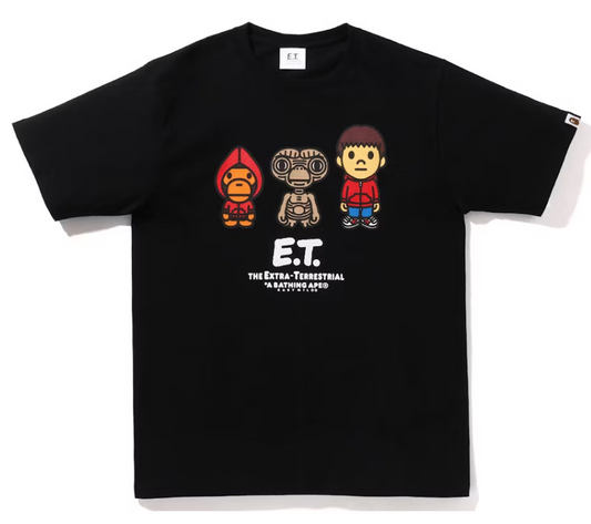 Bape Kids x E.T. Baby Milo Tee Black Size 100 K
