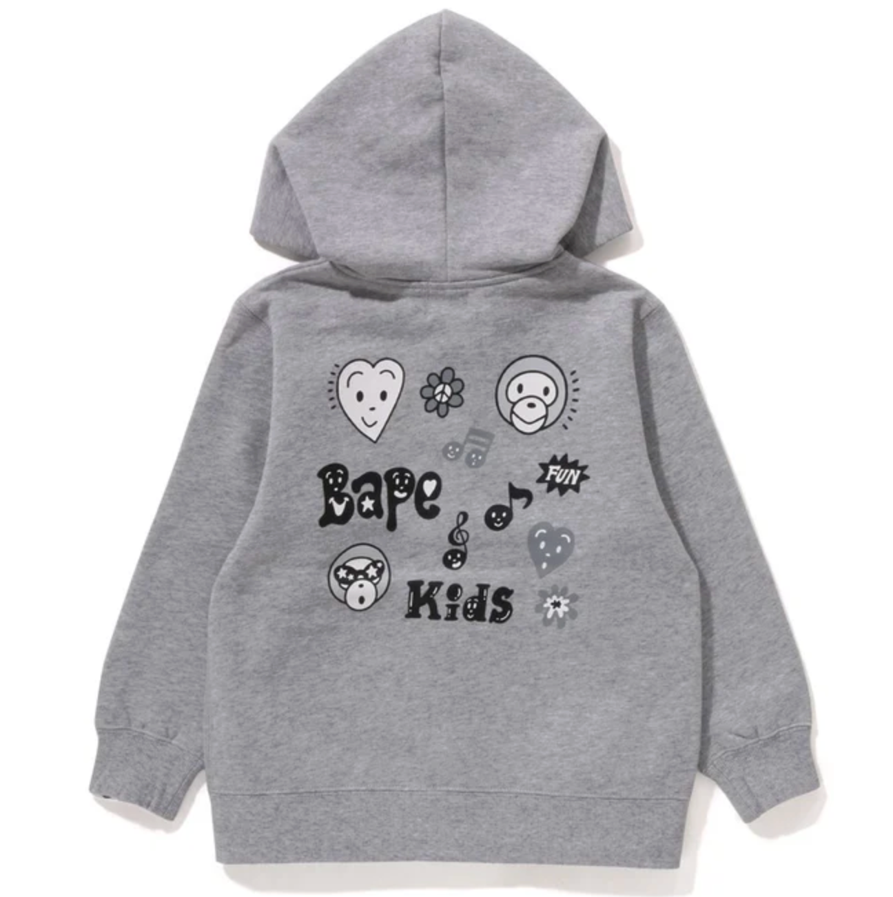 Bape Kids X Chocomoo Grey Full Zip Hoodie Size 90