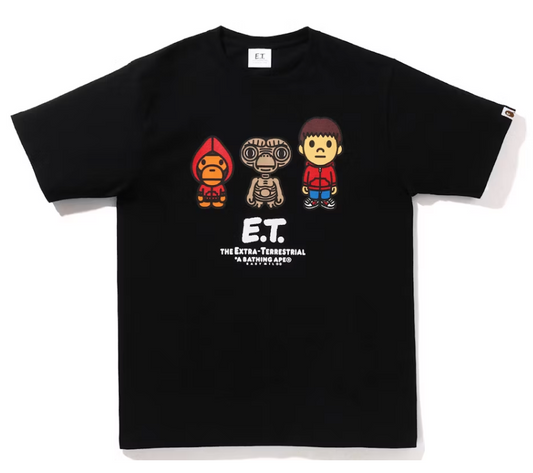 Bape Kids x E.T. Baby Milo Tee Black Size 120 K