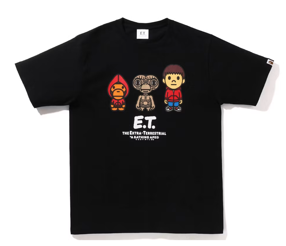 Bape Kids x E.T. Baby Milo Tee Black Size 110 K