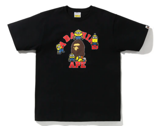 Bape Kids x Minions College Tee Black Size 120 K