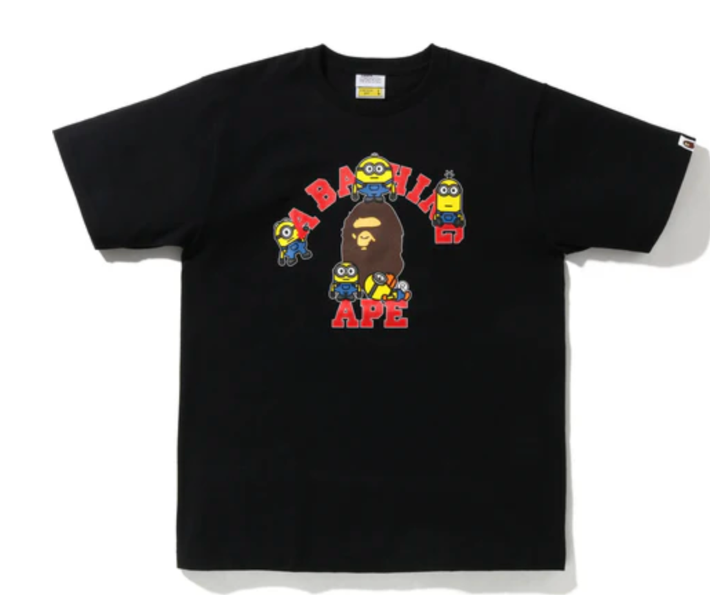 Bape Kids x Minions College Tee Black Size 110 K