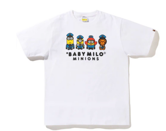 Bape Kids x Minions Baby Milo 06 Tee White Size 120 K