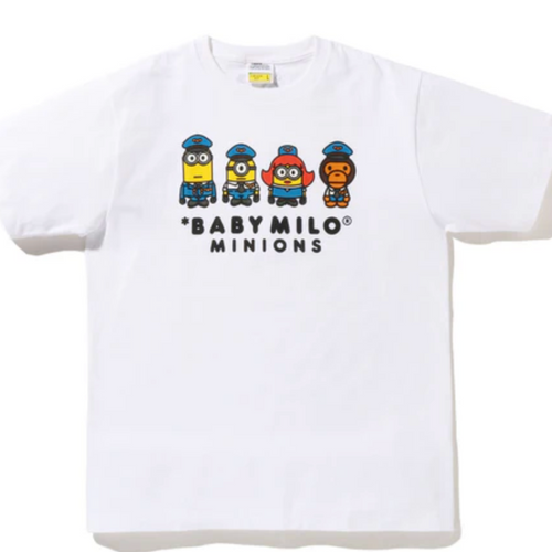 Bape Kids x Minions Baby Milo 06 Tee White Size 110 K