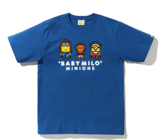 Bape Kids x Minions Baby Milo 02 Tee Blue Size 120 K