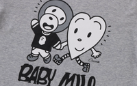 Bape Kids x Chocomoo Milo Friends Layered L/S Tee Grey Size 130 K
