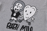 Bape Kids x Chocomoo Milo Friends Layered L/S Tee Grey Size 100 K