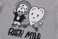 Bape Kids x Chocomoo Milo Friends Layered L/S Tee Grey Size 110 K