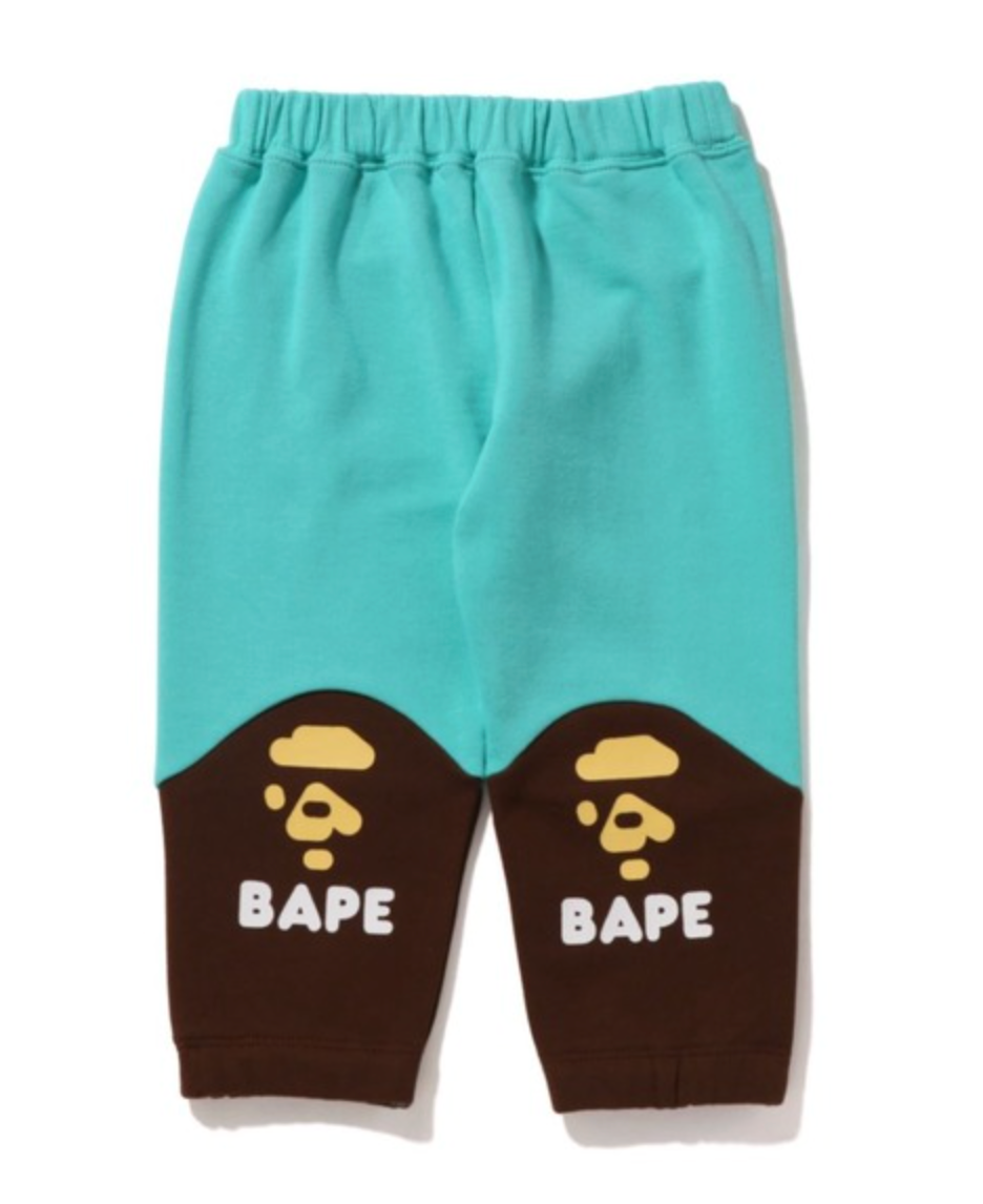 Bape Kids Ape Head Multi Fonts Green Sweatpants Size 90