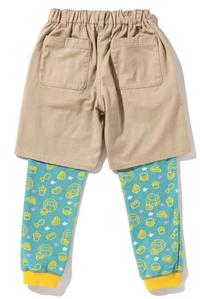 Bape Kids Junk Food Green Layered Legging Shorts Size 90