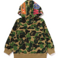 Bape Kids ABC Green Camo Shark Pullover Hoodie Size 90
