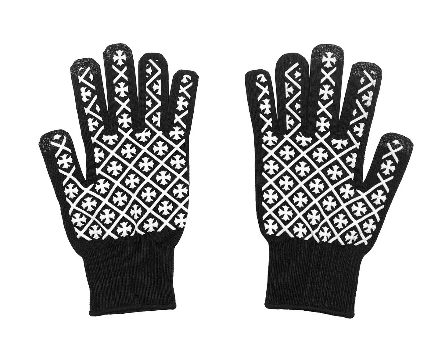 Chrome Hearts Script Cross Logo Work Gloves Size Large