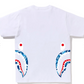 Bape Kids ABC Camo Side Shark Tee White & Blue Size 120 K