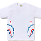 Bape Kids ABC Camo Side Shark Tee White & Blue Size 110K
