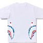 Bape Kids ABC Camo Side Shark Tee White & Blue Size 110K