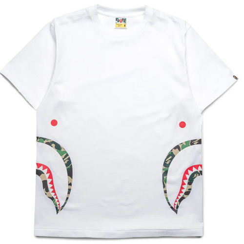 Bape Kids ABC Camo Side Shark Tee White & Green Size 120 K