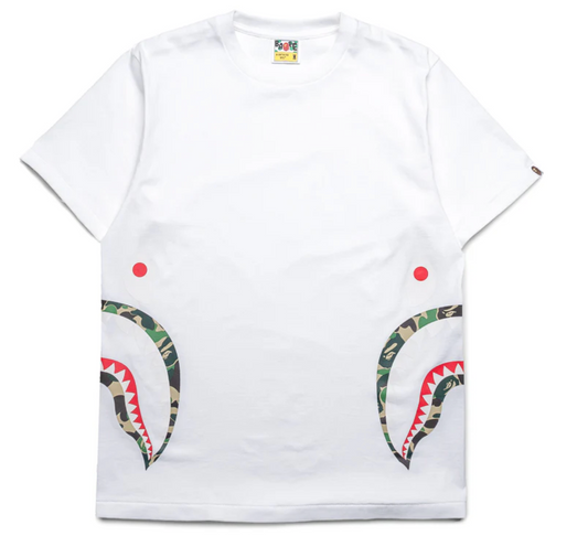 Bape Kids ABC Camo Side Shark Tee White & Green Size 110 K