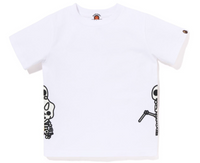 Bape Kids Glow In The Dark Bone Dinosaur Tee White Size 130 K