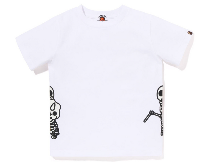 Bape Kids Glow In The Dark Bone Dinosaur Tee White Size 120 K