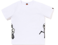 Bape Kids Glow In The Dark Bone Dinosaur Tee White Size 110 K